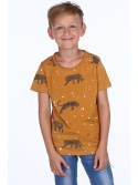 Jungen-T-Shirt mit Tigern, Honig NDZ4504 – Online-Shop – Boutique